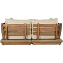  Meridian Mirella 76" Tan Water Resistant Fabric Upholstered 2 pc Outdoor Patio Modular Loveseat IMAGE 5
