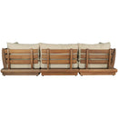  Meridian Mirella 113" Tan Water Resistant Fabric Upholstered 3 pc Outdoor Patio Modular Sofa IMAGE 5