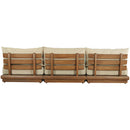  Meridian Mirella 111" Tan Water Resistant Fabric Upholstered 3 pc Outdoor Patio Modular Sofa IMAGE 5