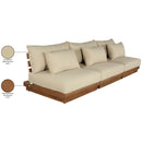  Meridian Mirella 111" Tan Water Resistant Fabric Upholstered 3 pc Outdoor Patio Modular Sofa IMAGE 8