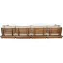  Meridian Mirella 150" Tan Water Resistant Fabric Upholstered 4 pc Outdoor Patio Modular Sofa IMAGE 5