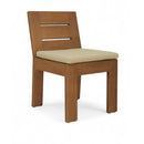  Meridian Mirella Tan Water Resistant Fabric Upholstered Outdoor Patio Dining Side Chair IMAGE 1