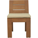  Meridian Mirella Tan Water Resistant Fabric Upholstered Outdoor Patio Dining Side Chair IMAGE 3