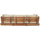  Meridian Mirella 113" Tan Water Resistant Fabric Upholstered 4 pc Outdoor Patio Modular Sectional IMAGE 5