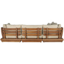 Meridian Mirella 113" Tan Water Resistant Fabric Upholstered 4 pc Outdoor Patio Modular Sectional IMAGE 5