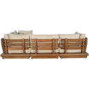  Meridian Mirella 113" Tan Water Resistant Fabric Upholstered 4 pc Outdoor Patio Modular Sectional IMAGE 5
