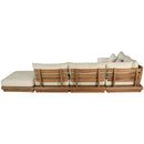  Meridian Mirella 149" Tan Water Resistant Fabric Upholstered 6 pc Outdoor Patio Modular Sectional IMAGE 5