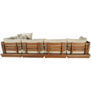  Meridian Mirella 150" Tan Water Resistant Fabric Upholstered 7 pc Outdoor Patio Modular Sectional IMAGE 5