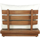  Meridian Mirella Off-White Water Resistant Fabric Upholstered Outdoor Patio Modular Armless Chair IMAGE 5
