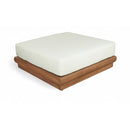  Meridian Mirella Off-White Water Resistant Fabric Upholstered Outdoor Patio Modular Ottoman IMAGE 1