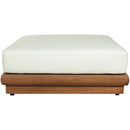  Meridian Mirella Off-White Water Resistant Fabric Upholstered Outdoor Patio Modular Ottoman IMAGE 3