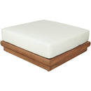  Meridian Mirella Off-White Water Resistant Fabric Upholstered Outdoor Patio Modular Ottoman IMAGE 4