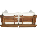  Meridian Mirella 76" Off-White Water Resistant Fabric Upholstered 2 pc Outdoor Patio Modular Loveseat IMAGE 5
