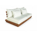  Meridian Mirella 74" Off-White Water Resistant Fabric Upholstered 2 pc Outdoor Patio Modular Loveseat IMAGE 1