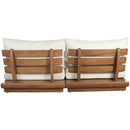  Meridian Mirella 74" Off-White Water Resistant Fabric Upholstered 2 pc Outdoor Patio Modular Loveseat IMAGE 5