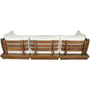  Meridian Mirella 113" Off-White Water Resistant Fabric Upholstered 3 pc Outdoor Patio Modular Sofa IMAGE 5