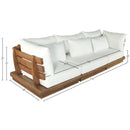  Meridian Mirella 113" Off-White Water Resistant Fabric Upholstered 3 pc Outdoor Patio Modular Sofa IMAGE 7