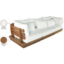  Meridian Mirella 113" Off-White Water Resistant Fabric Upholstered 3 pc Outdoor Patio Modular Sofa IMAGE 8