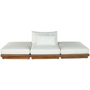  Meridian Mirella 111" Off-White Water Resistant Fabric Upholstered 3 pc Outdoor Patio Modular Sofa IMAGE 3