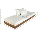  Meridian Mirella 111" Off-White Water Resistant Fabric Upholstered 3 pc Outdoor Patio Modular Sofa IMAGE 7