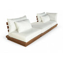  Meridian Mirella 112" Off-White Water Resistant Fabric Upholstered 3 pc Outdoor Patio Modular Sofa IMAGE 1