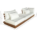  Meridian Mirella 112" Off-White Water Resistant Fabric Upholstered 3 pc Outdoor Patio Modular Sofa IMAGE 7