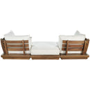  Meridian Mirella 113" Off-White Water Resistant Fabric Upholstered 3 pc Outdoor Patio Modular Sofa IMAGE 5
