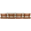  Meridian Mirella 148" Off-White Water Resistant Fabric Upholstered 4 pc Outdoor Patio Modular Sofa IMAGE 5
