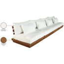  Meridian Mirella 148" Off-White Water Resistant Fabric Upholstered 4 pc Outdoor Patio Modular Sofa IMAGE 8