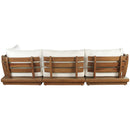  Meridian Mirella 113" Off-White Water Resistant Fabric Upholstered 4 pc Outdoor Patio Modular Sectional IMAGE 5