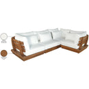  Meridian Mirella 113" Off-White Water Resistant Fabric Upholstered 4 pc Outdoor Patio Modular Sectional IMAGE 8