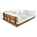  Meridian Mirella 113" Off-White Water Resistant Fabric Upholstered 6 pc Outdoor Patio Modular Sectional IMAGE 7