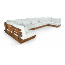  Meridian Mirella 187" Off-White Water Resistant Fabric Upholstered 7 pc Outdoor Patio Modular Sectional IMAGE 1