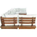  Meridian Mirella 187" Off-White Water Resistant Fabric Upholstered 7 pc Outdoor Patio Modular Sectional IMAGE 4