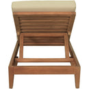  Meridian Mirella Tan Water Resistant Fabric Upholstered Outdoor Patio Chaise Lounge IMAGE 4