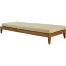  Meridian Mirella Tan Water Resistant Fabric Upholstered Outdoor Patio Chaise Lounge IMAGE 6
