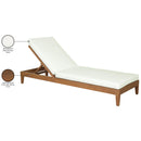  Meridian Mirella Off-White Water Resistant Fabric Upholstered Outdoor Patio Chaise Lounge IMAGE 11