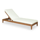  Meridian Mirella Off-White Water Resistant Fabric Upholstered Outdoor Patio Chaise Lounge IMAGE 1
