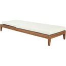 Meridian Mirella Off-White Water Resistant Fabric Upholstered Outdoor Patio Chaise Lounge IMAGE 6