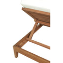  Meridian Mirella Off-White Water Resistant Fabric Upholstered Outdoor Patio Chaise Lounge IMAGE 7