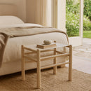  Meridian Santos Beige Vegan Leather Upholstered Bench IMAGE 2