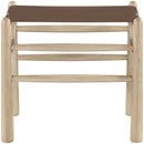  Meridian Santos Brown Vegan Leather Upholstered Bench IMAGE 3
