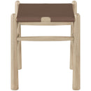  Meridian Santos Brown Vegan Leather Upholstered Bench IMAGE 4
