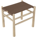  Meridian Santos Brown Vegan Leather Upholstered Bench IMAGE 5