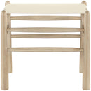  Meridian Santos Cream Vegan Leather Upholstered Bench IMAGE 3