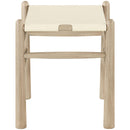  Meridian Santos Cream Vegan Leather Upholstered Bench IMAGE 4