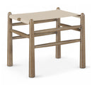  Meridian Santos Beige Vegan Leather Upholstered Bench IMAGE 1