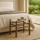 Meridian Santos Beige Vegan Leather Upholstered Bench IMAGE 2