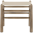  Meridian Santos Beige Vegan Leather Upholstered Bench IMAGE 3
