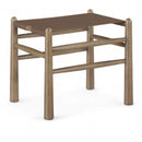  Meridian Santos Brown Vegan Leather Upholstered Bench IMAGE 1